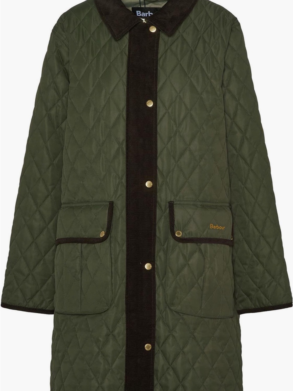 Barbour Tulip Corduroy Trim Quilted Coat 3X - Picture 8 of 12